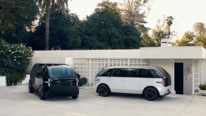 Canoo design carro elétrico subscrição Faraday Future