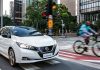 Nissan Leaf, carro elétrico, na Avenida Paulista, em São Paulo (Foto: Divulgação)