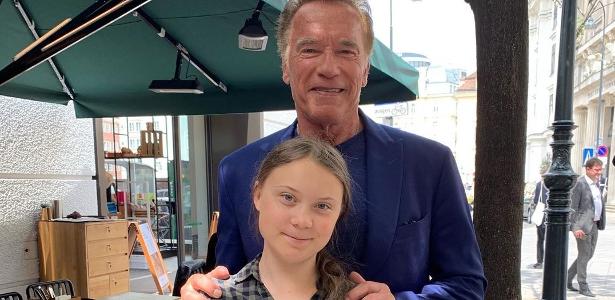 Greta Thunberg diz que Arnold Schwarzenegger se ofereceu para emprestar carro elétrico - 26/09/2019