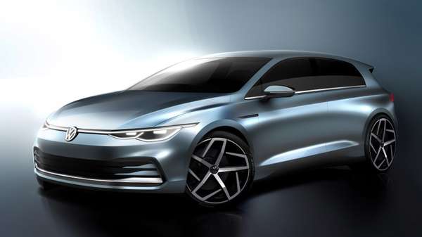 Sketch do VW Golf Mk8.