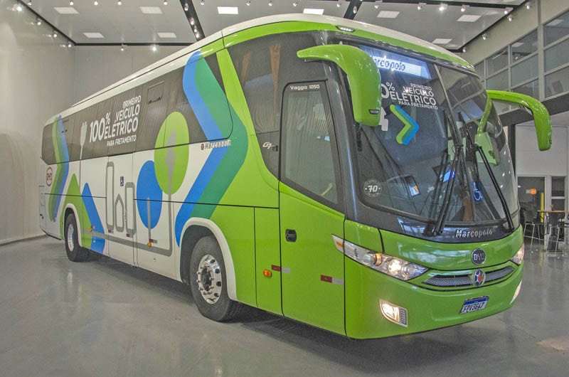 Marcopolo Viaggio 1050 BYD 100% elétrico inova o transporte gaúcho