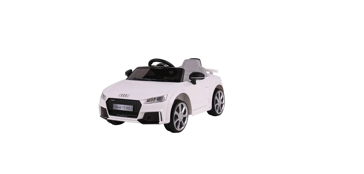 audi tt rs branco eletrico para criancas