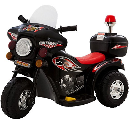 Mini Moto Elétrica Infantil Triciclo Elétrico BZ Cycle Preto com Músicas e Luzes BARZI MOTORS