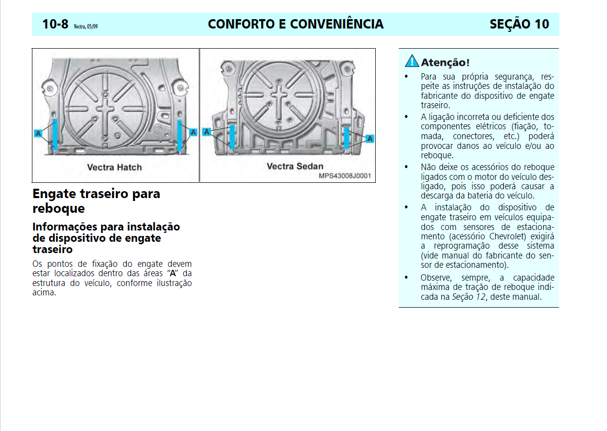 manual chevrolet vectra reboque carretinha